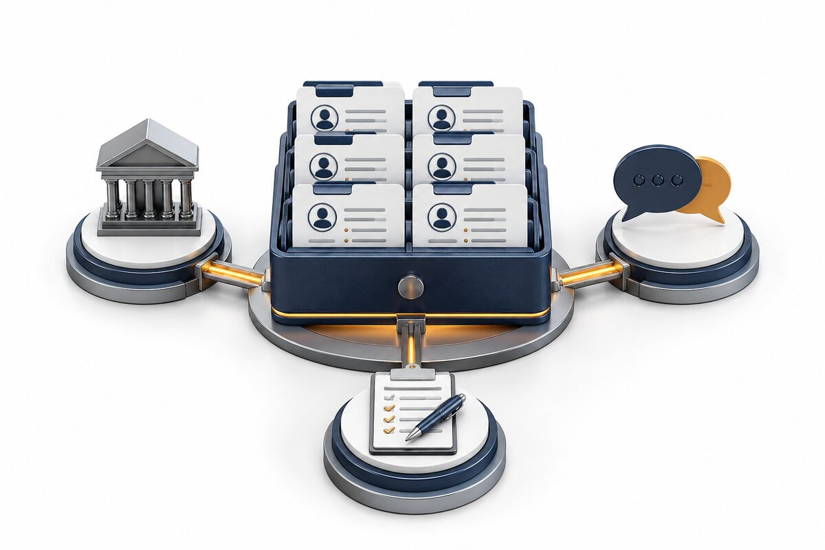 Structured security stakeholder register connecting governance, communication and action