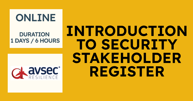 Introduction to security stakeholder register