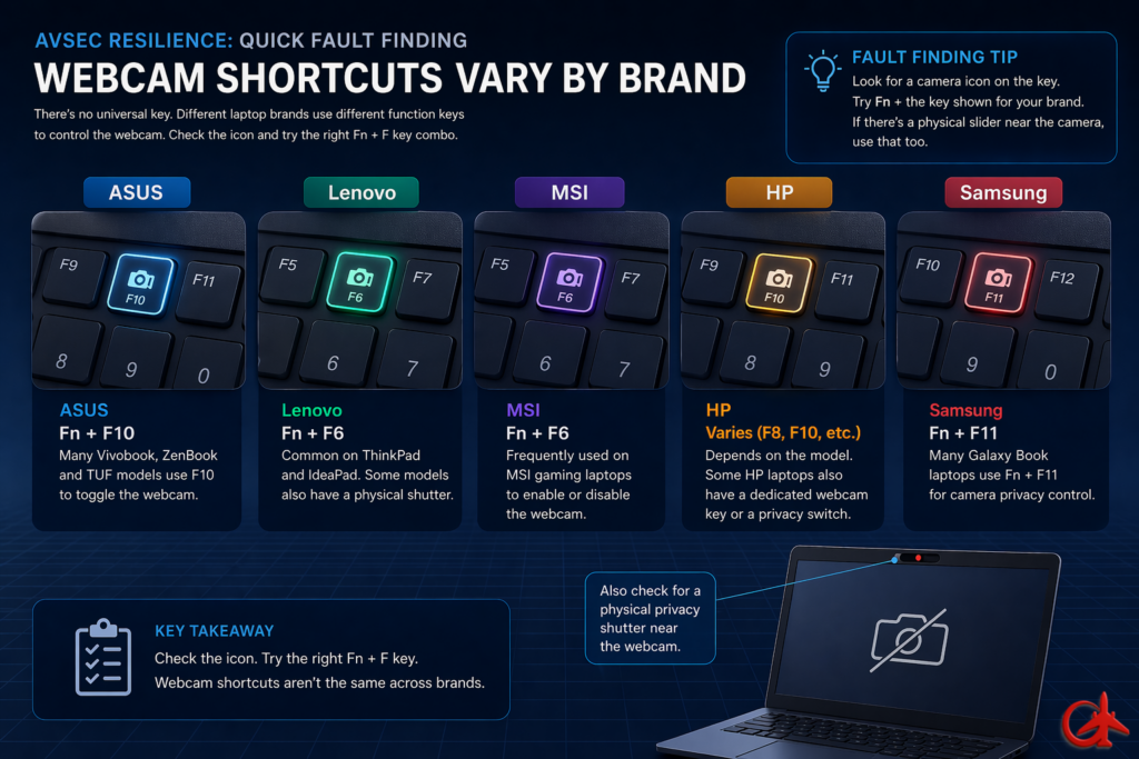Webcam F buttons guide